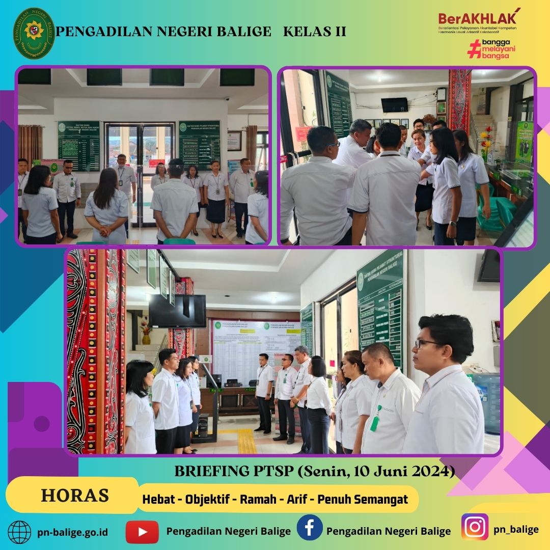BRIEFING PTSP PN BALIGE, PADA  HARI SENIN 10 JUNI 2024